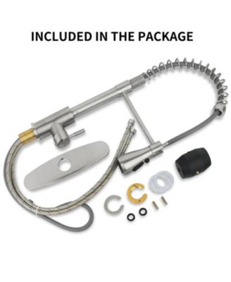 Pull-Down Stainless Steel Kitchen Faucet with 360° Swivel and Dual Spray