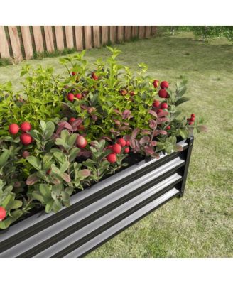 4x2ft Black Metal Raised Garden Bed