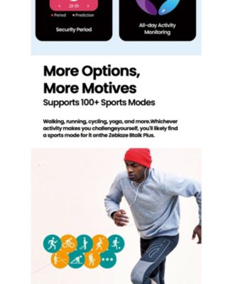 RUXINF smart Bluetooth Call 2.03-inch High Definition Edge-to-Edge Square Screen Waterproof -Pink