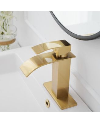 Waterfall Single Hole Single-Handle Low-Arc Bathroom Faucet