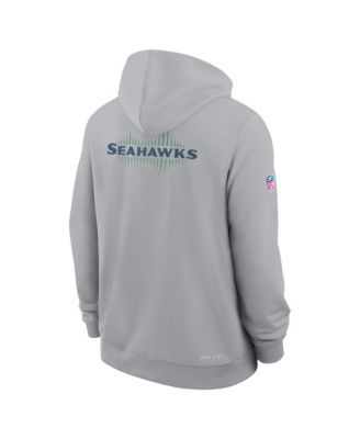 Men's Gray Seattle Seahawks 2025 NFL Rivalries Sideline Dri-Fit Hoodie