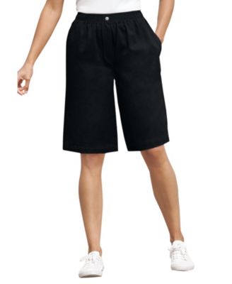 Women's Within 7-Day Elastic-Waist Pull-On Cotton Denim Shorts