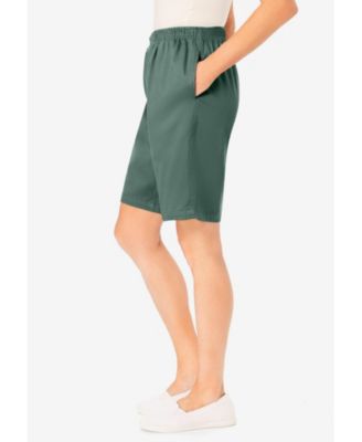 Women's Within 7-Day Elastic-Waist Pull-On Cotton Denim Shorts