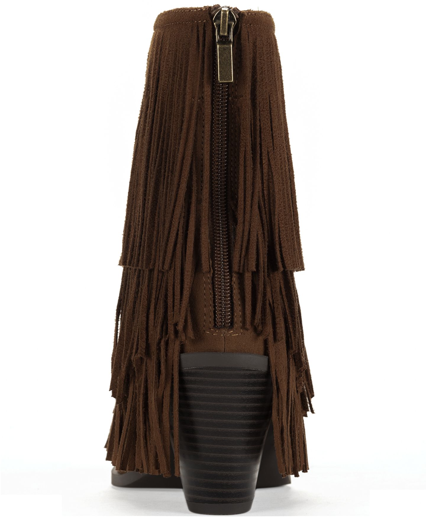 Женские ботинки Wild Pair Leoniee Fringe Booties, цвет: Коричневый — фото 3