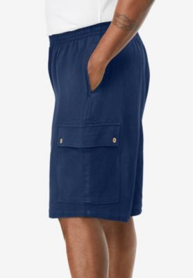 Big & Tall Full Elastic Waist Gauze Cargo Shorts