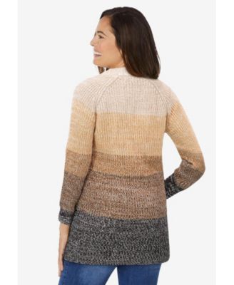 Plus Size Ombre Shaker Cardigan