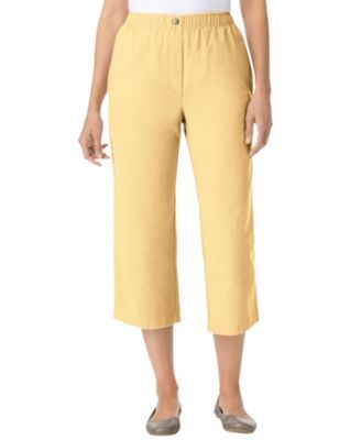 Women's Within 7-Day Elastic-Waist Pull-On Cotton Denim Capri Jeans