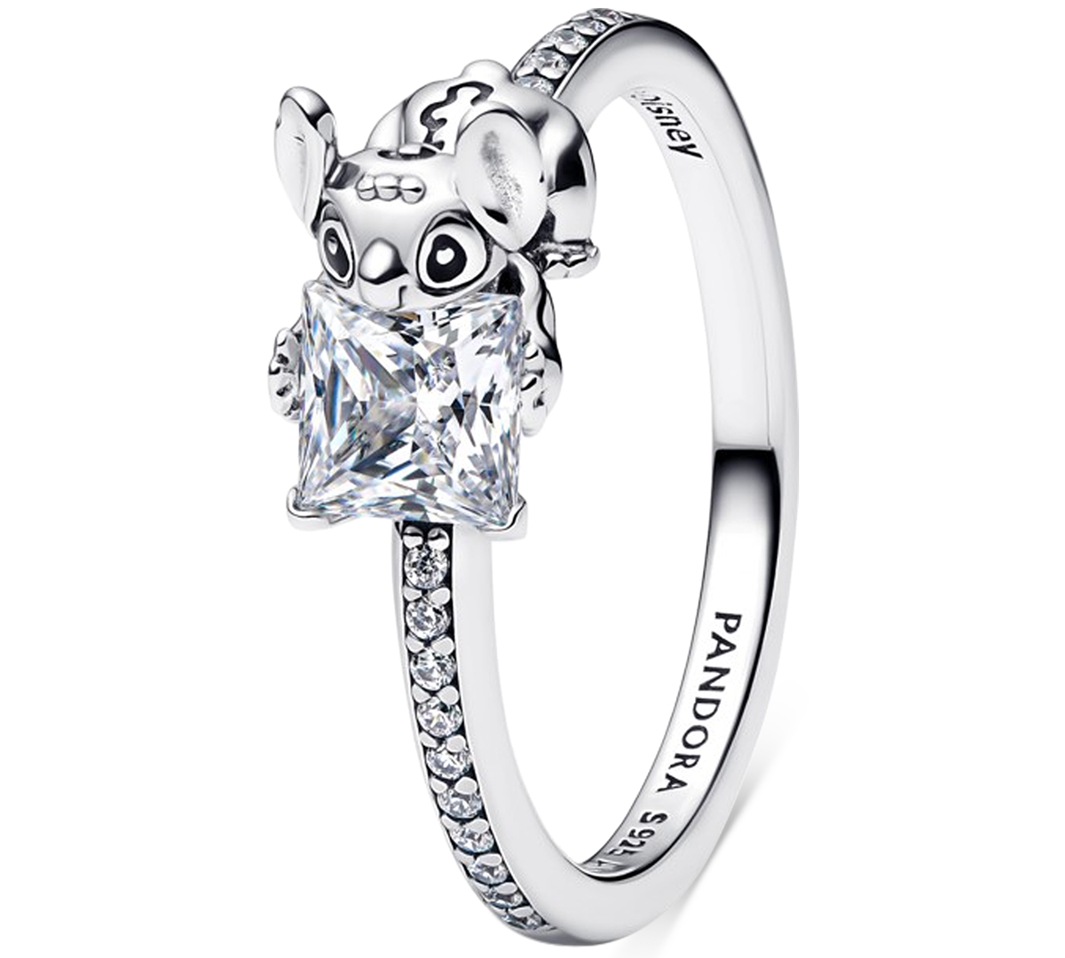Pandora Disney Stitch Stone Ring In Silver