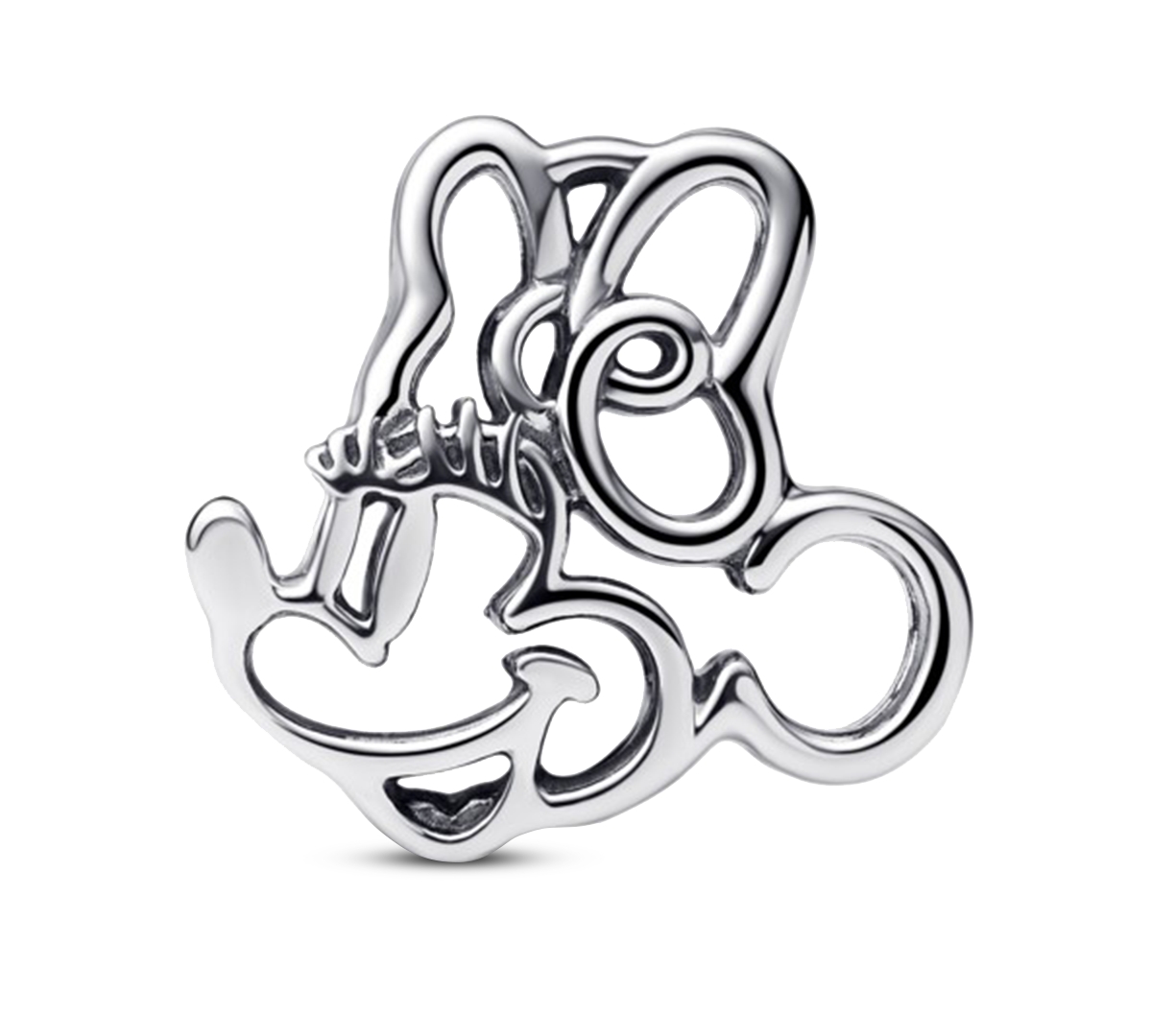 Pandora Disney Minnie Mouse Openwork Charms In Gray