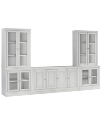 Amren 65" Wood 4 Door Console with Door Hutches and 2 Door Bases