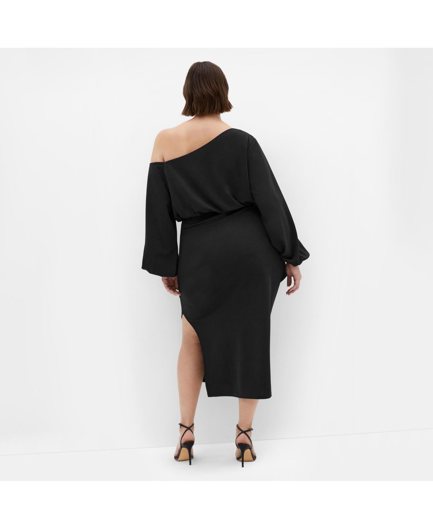 Женское платье CITY CHIC Plus Size Alysia Tie Front Midi, цвет: Чёрный — фото 2