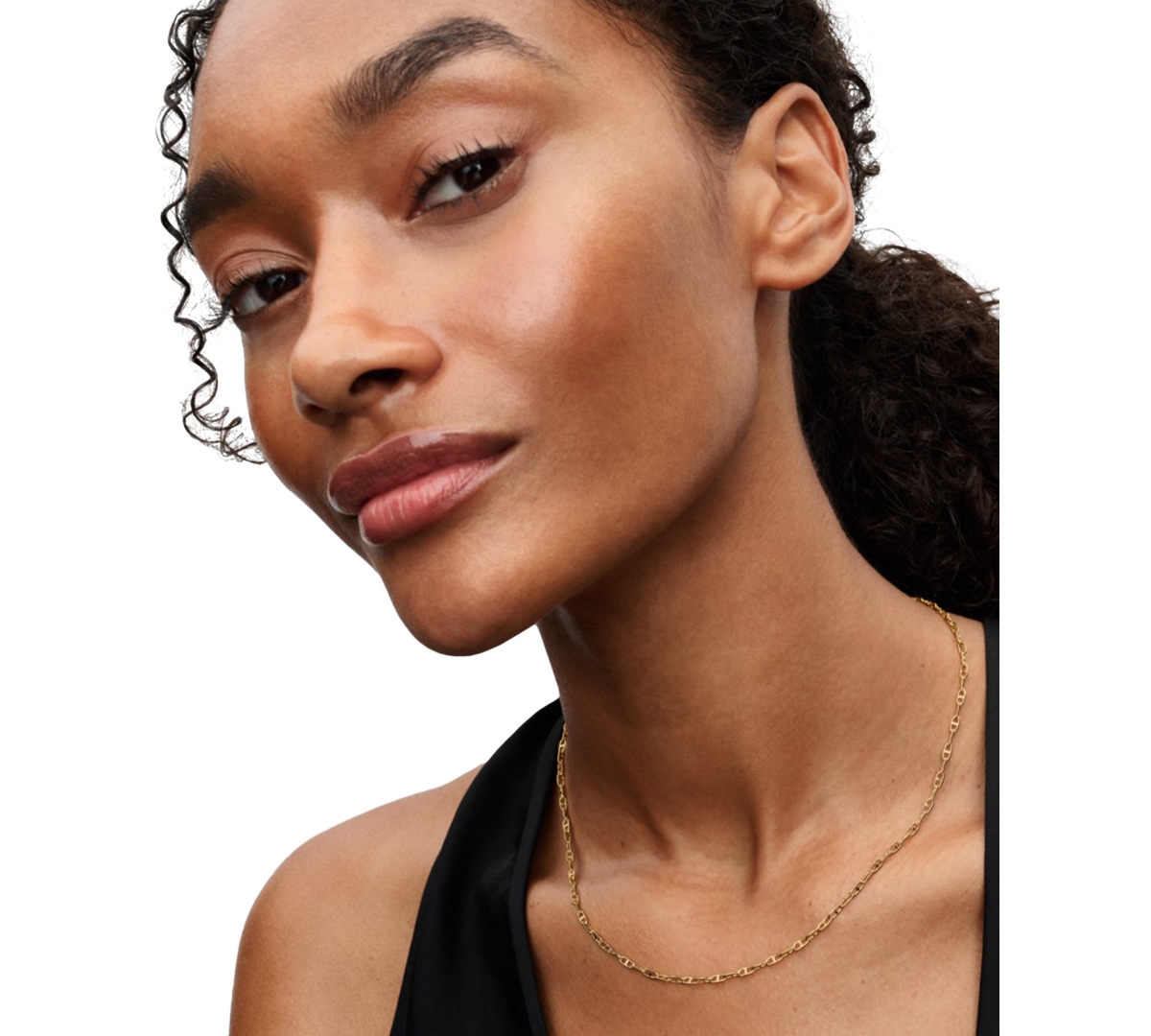 Pandora Anchor Chain Necklace In Gold