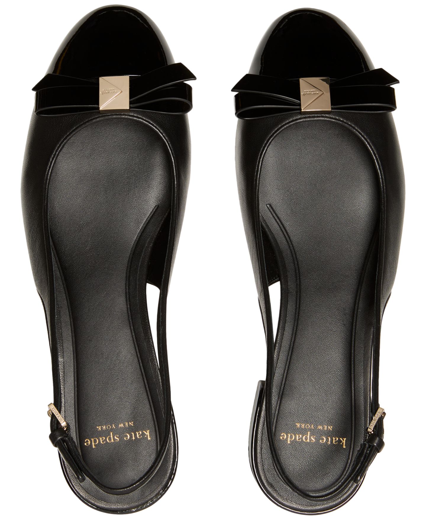 Женские туфли Kate Spade New York Deco Bow Slingback, цвет: Чёрный — фото 4