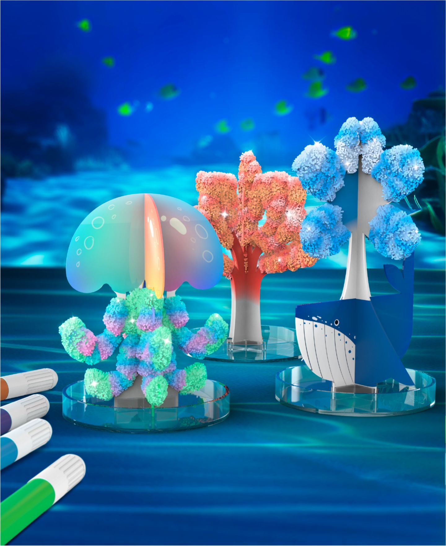 Детские игрушки Discovery Mindblown Crystal Sea Creations Crystal-Growing 13-Piece Science Kit, Ages 8+, цвет: Разноцветный — фото 5