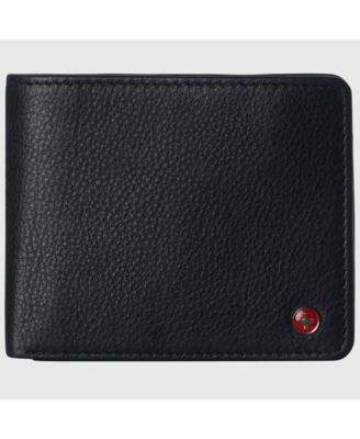 Mens Commuter RFID Bifold Wallet 2 ID Windows Divided Bill Section