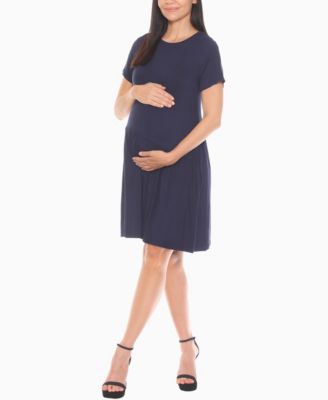 Women's Asymmetrical Waistline Maternity Dress