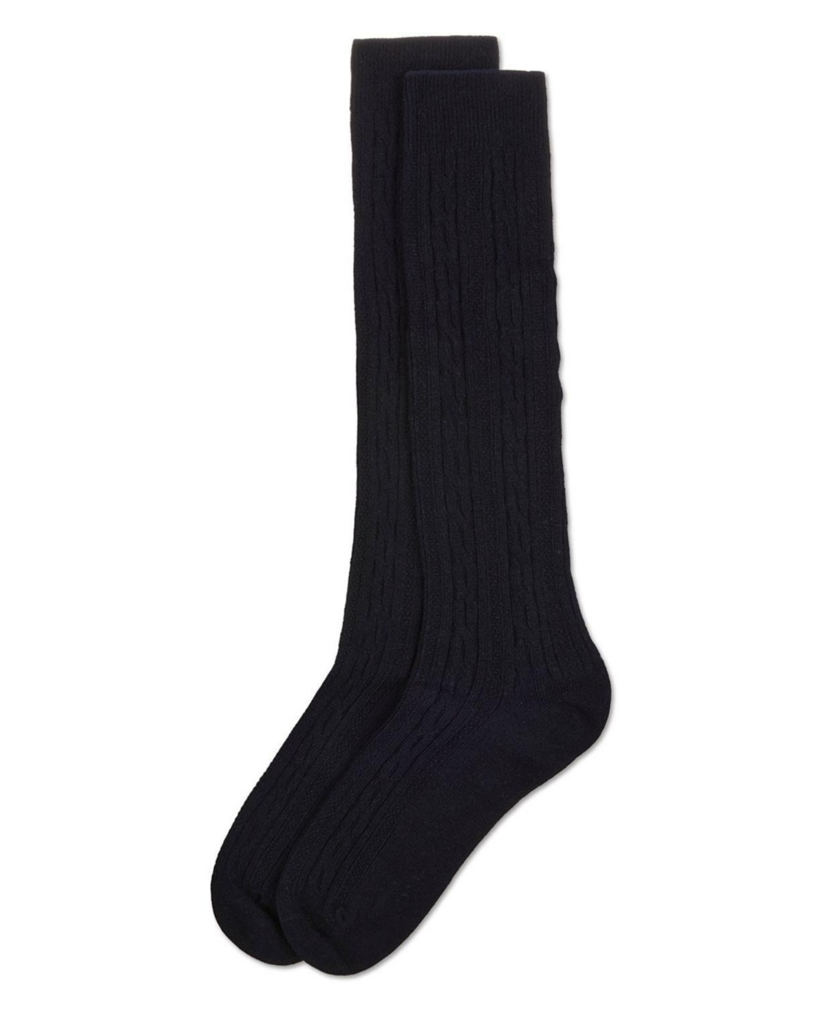 Memoi Cable Knit Girls Cotton Blend Knee High Socks