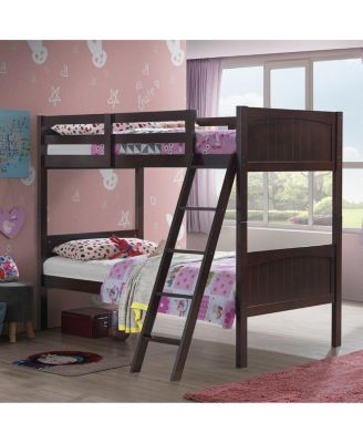 Wooden Twin Over Twin Bunk Beds Convertable 2 Individual Twin Beds
