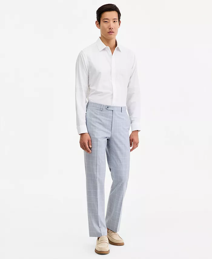 Men's Classic-Fit Sharkskin Dress Pants