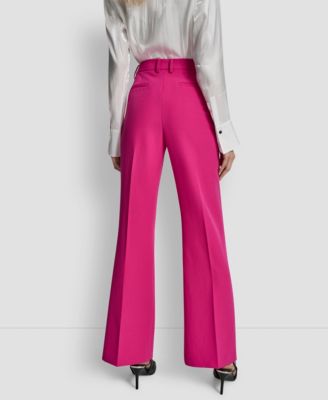 Petite Pintuck Fit and Flare Pants