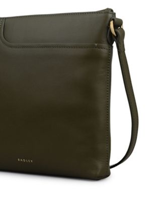 Pockets Mini Leather Ziptop Crossbody Bag