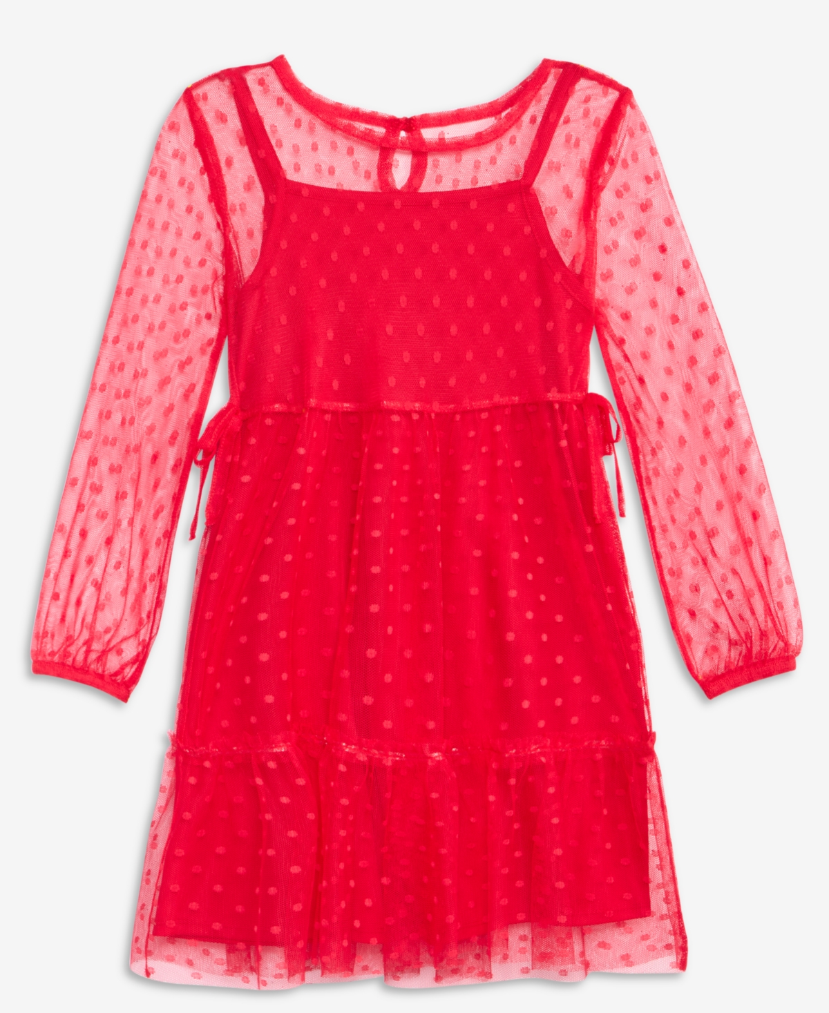 Epic Threads Girls 5-20 Long-sleeve Tulle Dress, Macy's Exclusive In Red