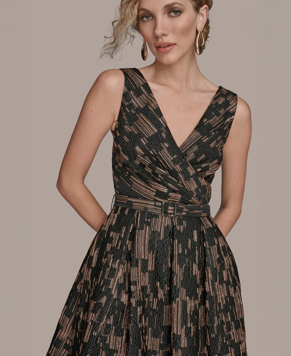 Donna Karan Women's Printed Fit And Flare Dress In Multi