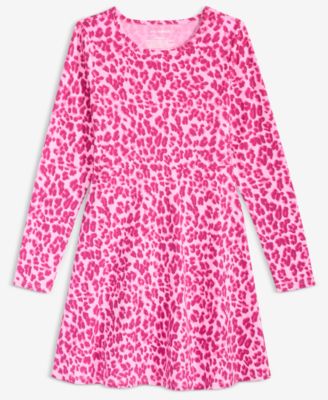 Epic Threads - Girls 5-20 Long-Sleeve Leopard-Print Dress