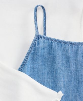 Girls' 5-20 Long-Sleeve T-Shirt and Smocked Dress, 2-Piece Set, Macy's Exclusive