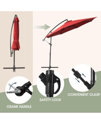 10 Ft Outdoor Patio Cantilever Offset Umbrella