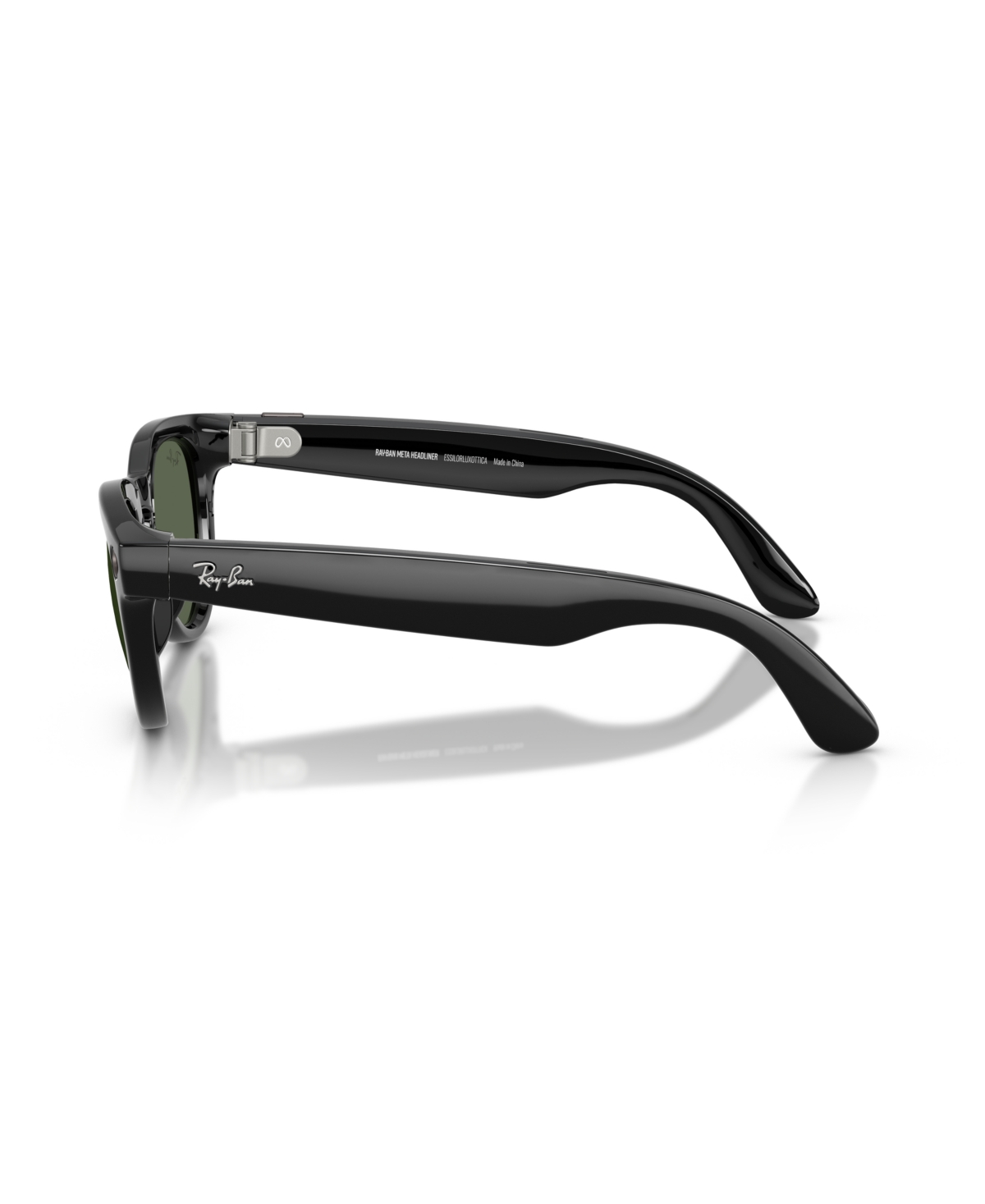 Ray Ban Unisex Ai Meta Gen2 Low Bridge Fit Headliner Sunglasses, Rw4013f In Black