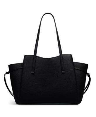Blake Gardens Large Leather Ziptop Tote Bag