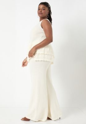 June + Vie Women's June + Vie Ruffled-Hem Peplum Tank Top