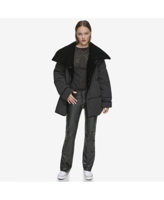 Women's Krithia asymmetrical pinstripe wrap Coat