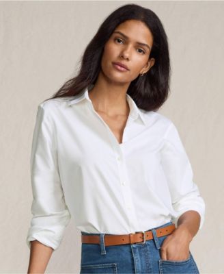 Women's No Iron Boxy Cropped Shirt