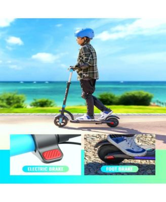 Kids' 180W Electric Scooter-LED Display, Adjustable Speed & Height, 25.2Vdc 1A Power, 10 Mph Speed (50Hz/60Hz Compatible) | Colorful Lights Included, Ideal Gift for Kids.