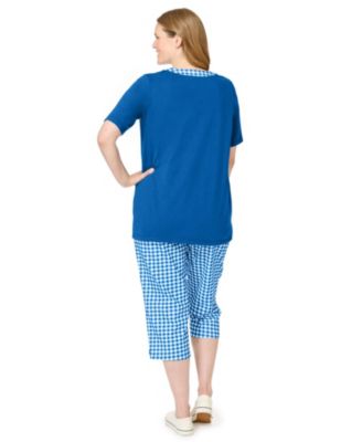 Plus Size 2-Piece Tunic Capri Set