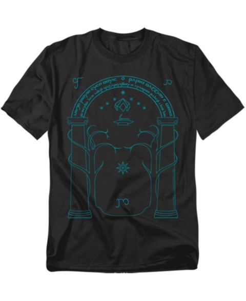 Мужская футболка Lord Of The Rings Big & Tall The Doors of Durin, цвет: Чёрный