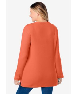 Plus Size Within Ultra Soft Waffle Thermal Sweatshirt