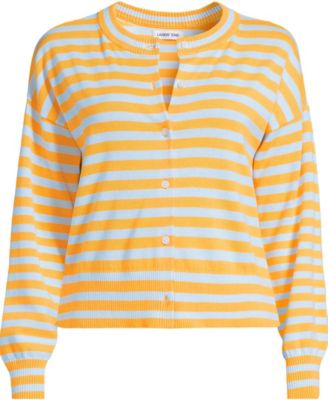 Women's Modern Length Fine Gauge Crew Neck Cardigan Sweater