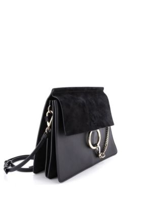 Medium Faye Shoulder Bag Leather and Suede