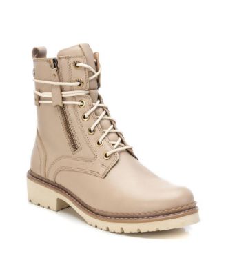 Women's Leather Combat Booties Carmela Collection By XTI