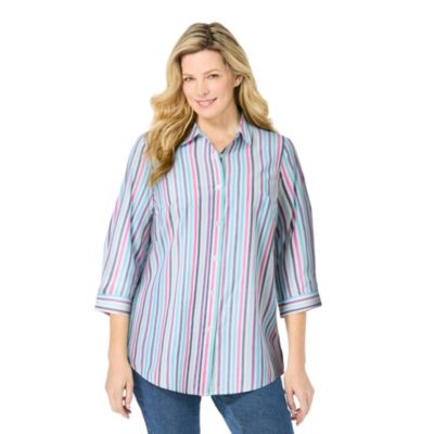 Plus Size Within Perfect Three Quarter Sleeve Shirt