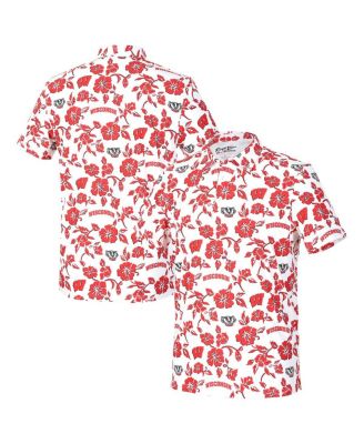 Reyn Spooner - Men's White Wisconsin Badgers Pua Performance Polo Shirt