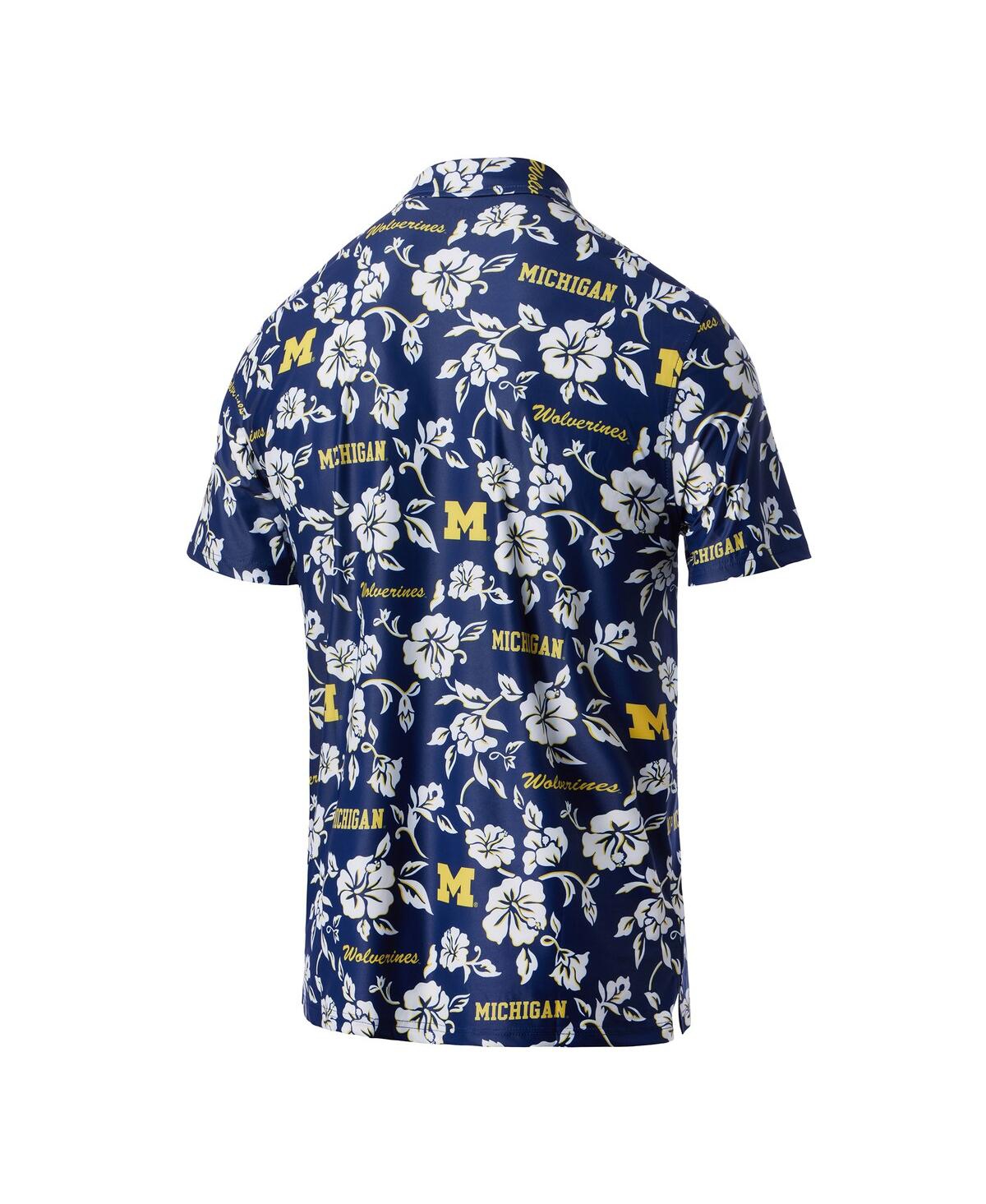 Reyn Spooner Men's Navy Michigan Wolverines Pua Performance Polo Shirt In Blue