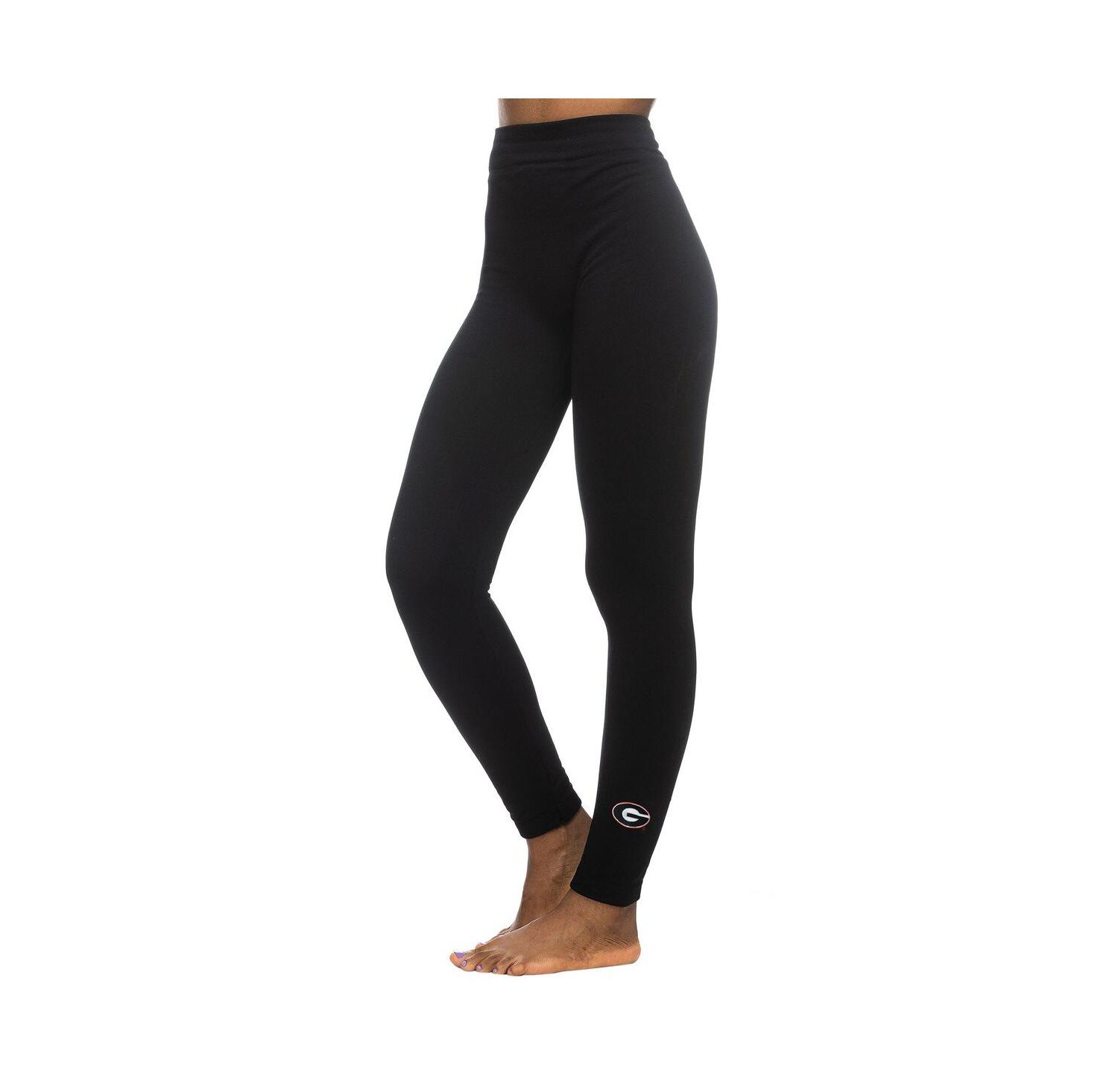 Women's Black Georgia Bulldogs Fleece Leggings