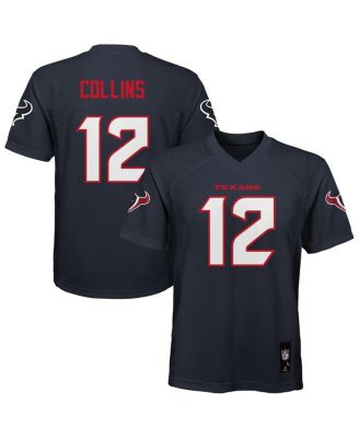 Outerstuff - Big Boys and Girls Nico Collins Navy Houston Texans Replica Player Jersey