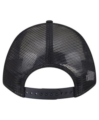 Men's and Women's&nbsp;White/Black New York Liberty 9FORTY A-Frame Graphic Trucker Hat