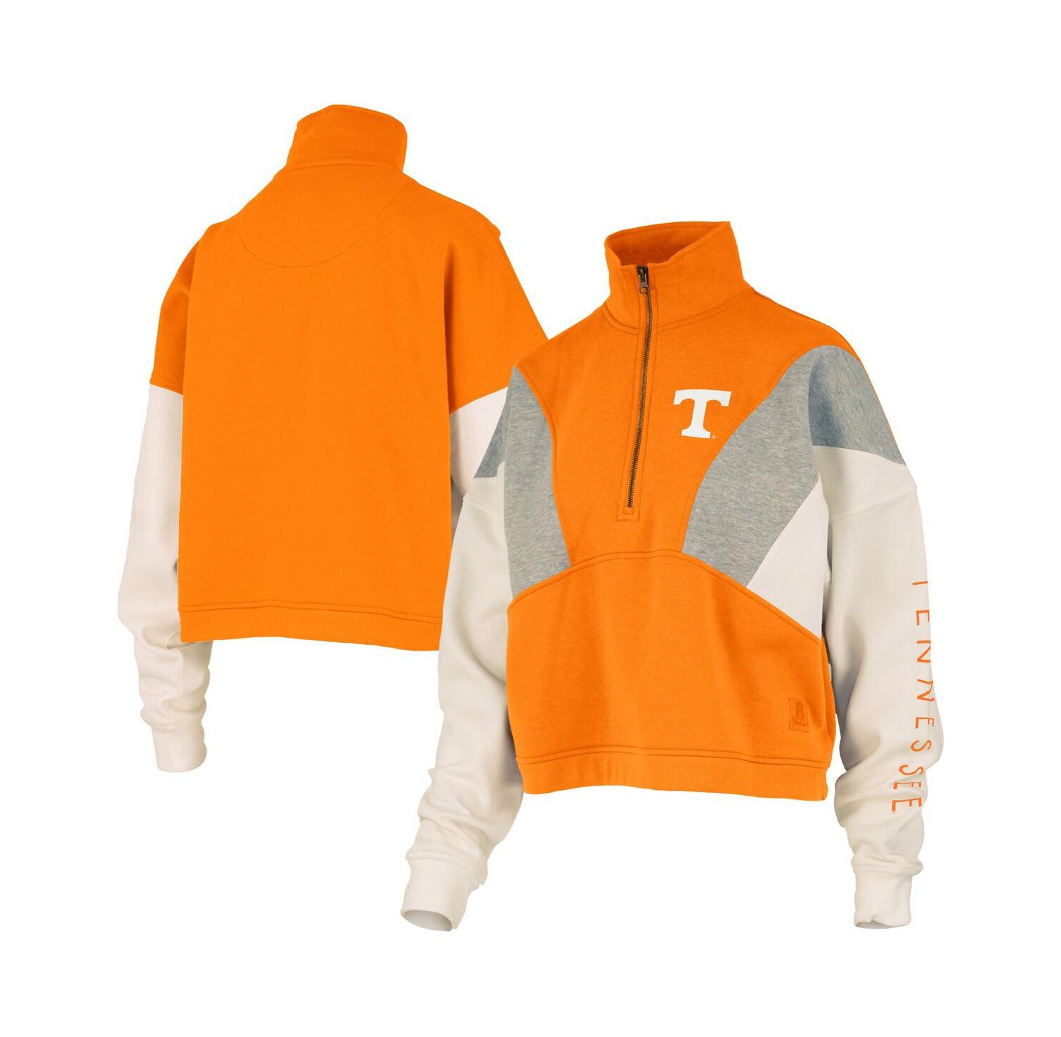 Women's Tennessee Orange Tennessee Volunteers Ferrara Color Block Quarter-Zip Sweatshirt