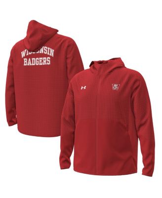 Under Armour - Men's Red Wisconsin Badgers 1980 Throwback Unstoppable Fleece Full-Zip Jacket